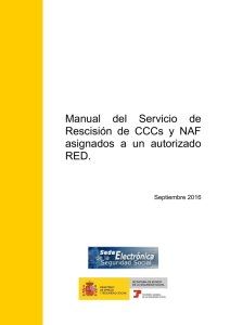 Manual del Servicio de Rescisión de CCCs y NAF asignados a un