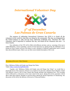 International Volunteer Day 5th of December Las Palmas de Gran
