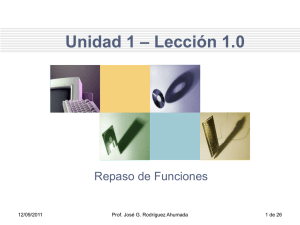 Lección 1.0 - Repaso de Funciones