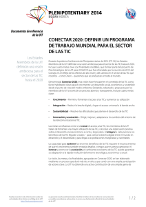 1 / 2 conectar 2020: definir un programa de trabajo mundial