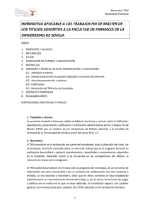 normativa aplicable a los trabajos fin de master de los titulos