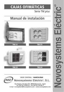 Manual instalaciones cajas TM21, TM22, TM23 y TM24