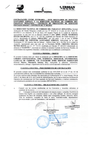 Contrato Prestación de Servicios Postales ERSSAN 2016