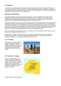 Infoblatt: El desierto, Desierto del Sáhara, Los Tuareg, El Territorio