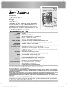 Anne Sullivan - Houghton Mifflin Harcourt