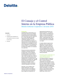 El Consejo y el Control Interno en la Empresa Pública