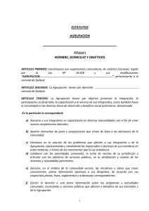estatutos agrupacion - Municipalidad de Quilpué