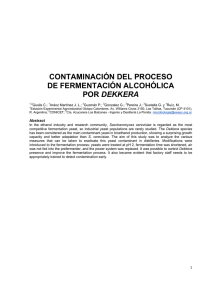 contaminación del proceso de fermentación alcohólica por