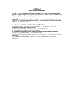 CAPITULO XI Administración del Acuerdo Artículo 21.