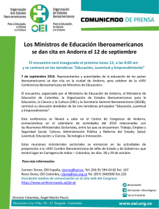 Los Ministros de Educación Iberoamericanos se dan cita en Andorra