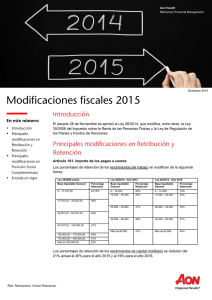 Modificaciones fiscales 2015