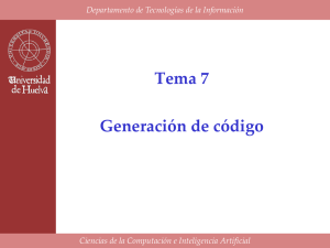 Tema 7 Generación de código