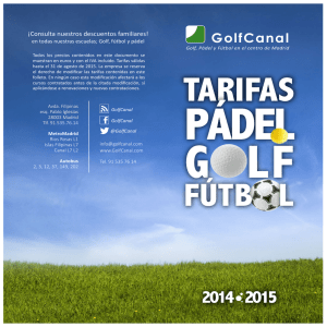 tarifas - GolfCanal