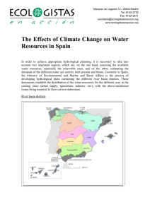 The Effects of Climate Change on Water Resources in Spain