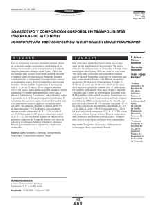 somatotipo y composición corporal en trampolinistas españolas de