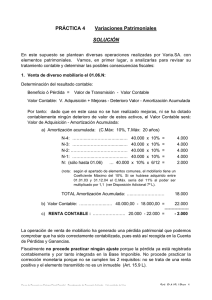 PRÁCTICA 4 Variaciones Patrimoniales SOLUCIÓN