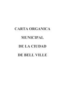 carta organica municipal de la ciudad de bell ville