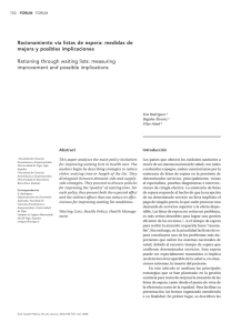 Racionamiento vía listas de espera: medidas de mejora y posibles