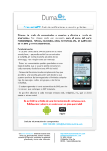 ComunicAPP: Envío de notificaciones a usuarios