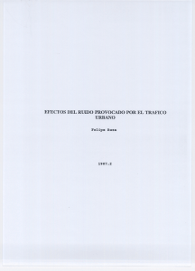 efectos del ruido provocado por el trafico