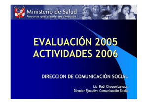 evaluaci ð n 2005 actividades 2006