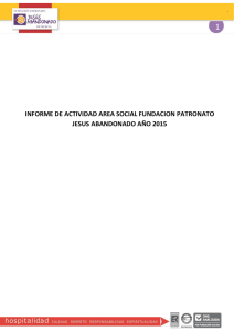 informe de actividad area social fundacion patronato jesus