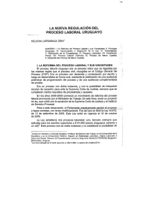 La nueva regulacion del proceso laboral uruguayo