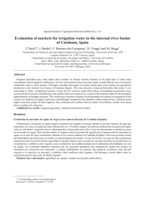 Evaluation of markets for irrigation water in the internal river basins