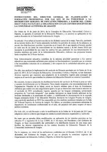 Instrucciones del Director General de Planificación y Formación