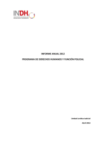 informe anual 2012 programa de derechos humanos y función policial