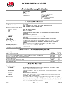 MATERIAL SAFETY DATA SHEET 1. Product and Company
