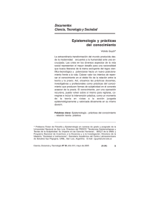 Epistemolog&iacute;a y pr&aacute;cticas del conocimiento