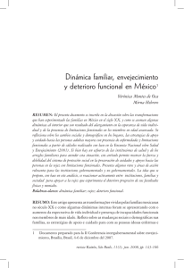 Dinámica familiar, envejecimiento y deterioro funcional en México