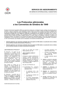 Los Protocolos adicionales a los Convenios de Ginebra de 1949
