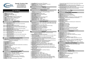OpenGL Function Calls GL Functions
