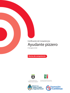Ayudante pizzero - Ministerio de Trabajo, Empleo y Seguridad Social