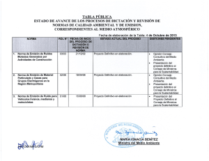 NORMAS DE CALIDAD AMBIENTAL Y DE EMISION,