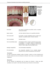 Protocolos de tratamiento de las fracturas en dentición permanente