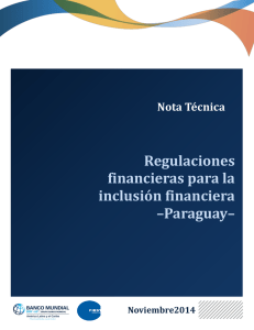 Regulaciones financieras para la inclusión financiera