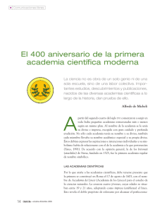 El 400 aniversario de la primera academia