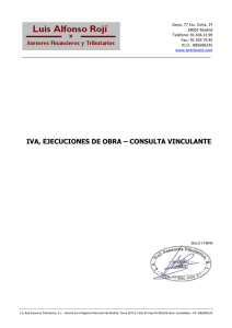 IVA, EJECUCIONES DE OBRA – CONSULTA VINCULANTE