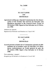 No. 24680 EL SALVADOR and HONDURAS Agreement setting up a