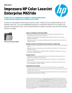 Impresora HP Color LaserJet Enterprise M651dn