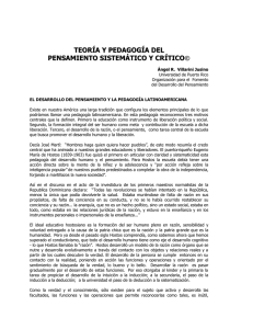 teor&iacute;a y pedagog&iacute;a del pensamiento sistem&aacute;tico y cr&iacute;tico