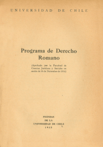 Programa de Derecho Romano