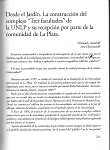 Desde el]_ardín. La construcción del complejo “Tres facultades” de