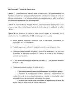 Ley 14.294 de la Provincia de Buenos Aires Artículo 1.