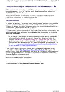 Configuración de equipos para conexión a la red inalámbrica de la