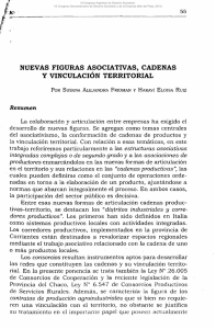 nuevas figuras asociativas, cadenas y vinculación territorial