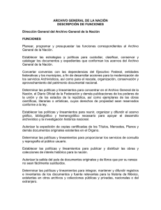 Funciones - Archivo General de la Nación